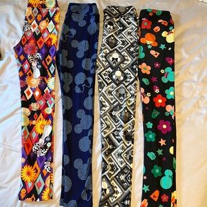 Set of 4 Disney lularoe Leggings - L/XL